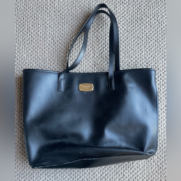 Michael Kors - Black‎ Leather Jet Set Travel Tote Bag - Picture 1 of 10